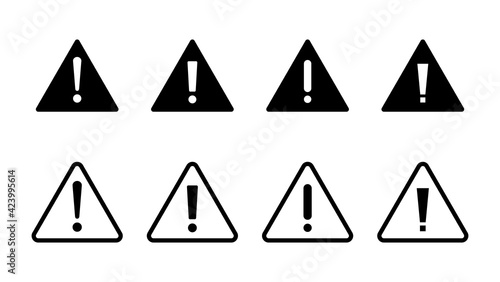 Exclamation danger sign. attention sign icon set. Hazard warning attention sign Free Download Exclamation danger sign. attention sign icon set. Hazard warning attention sign - GFXLoad