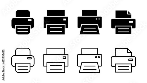 Print icon set. printer icon vector.