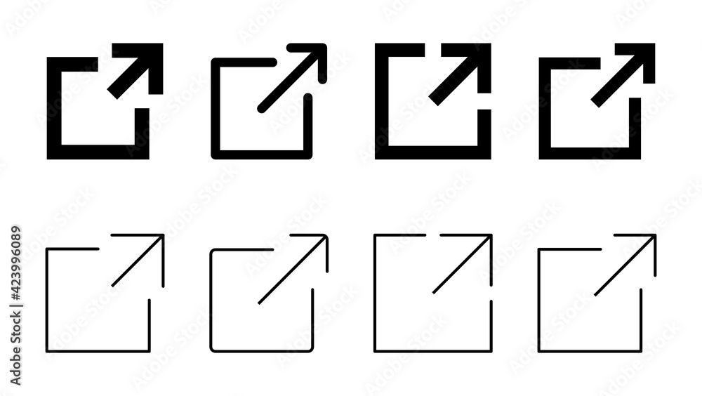 External link icon set. link icon vector. hyperlink symbol External link icon set. link icon vector. hyperlink symbol