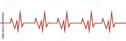 Heart line isolated vector. Heart rate concept. Medical health care.