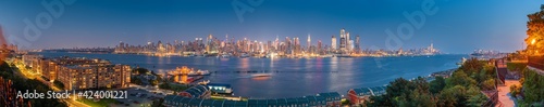 New York, New York, USA Midtown Manhattan skyline on the Hudson River