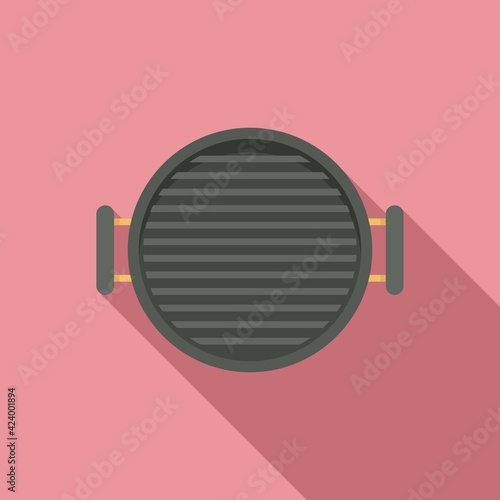 Top view brazier icon, flat style