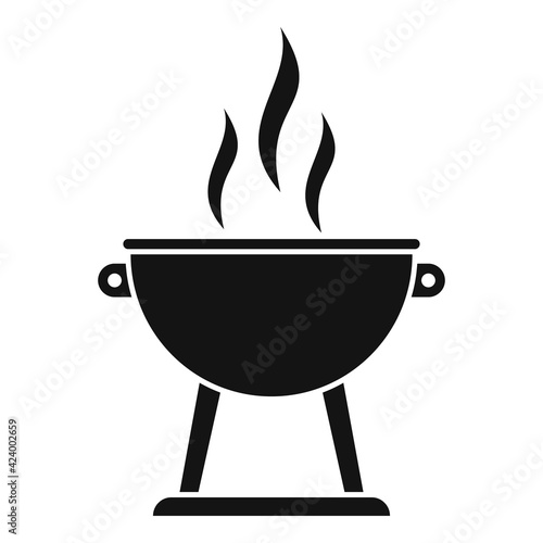 Fire brazier icon, simple style