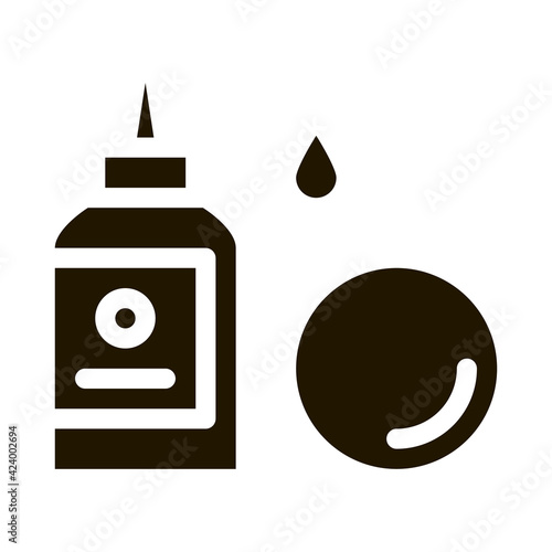 eye drops glyph icon vector. eye drops sign. isolated symbol illustration