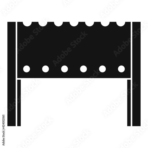 Hot brazier icon, simple style