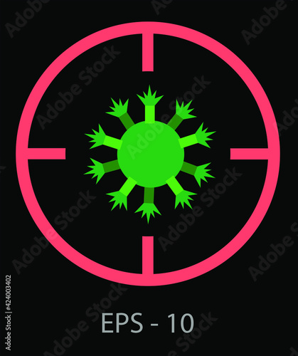 Coronavirus. Virus symbol image, colored COVID-19.