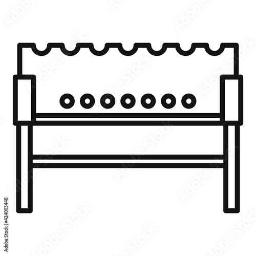Fire brazier icon, outline style