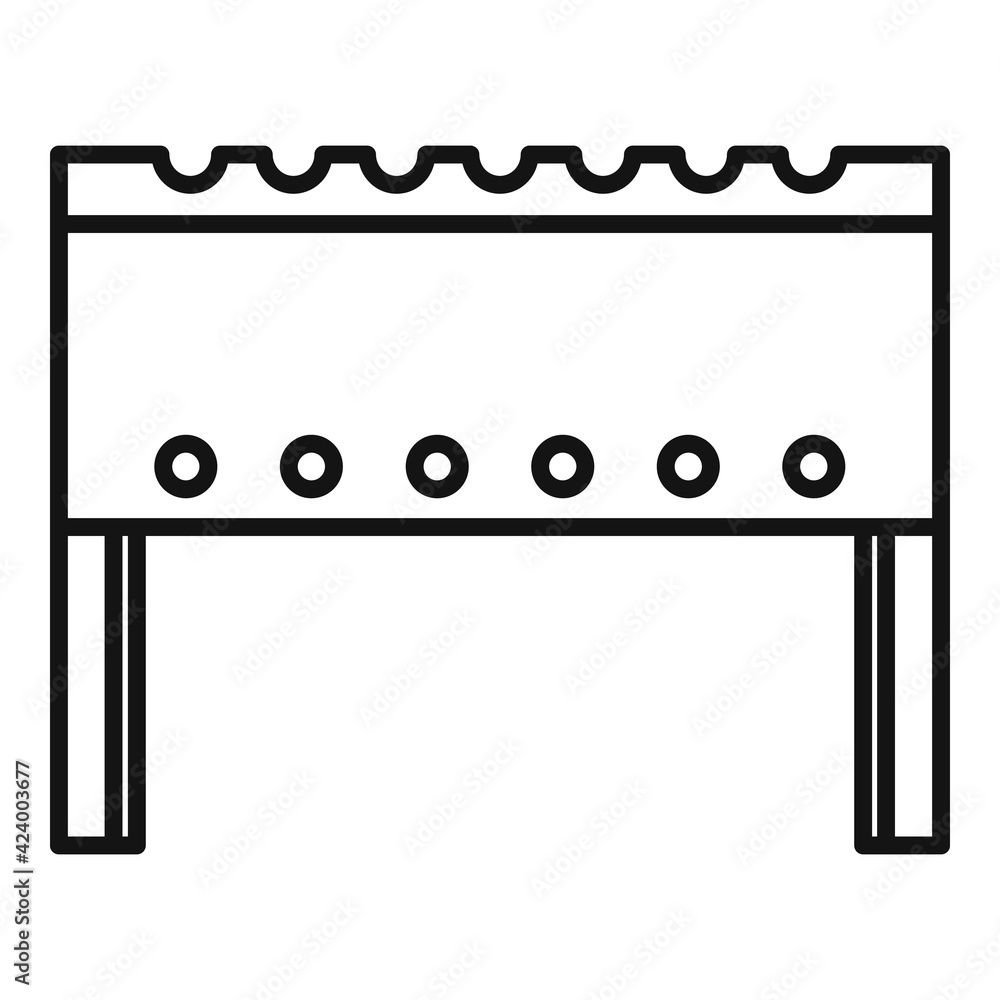 Hot brazier icon, outline style Hot brazier icon, outline style
