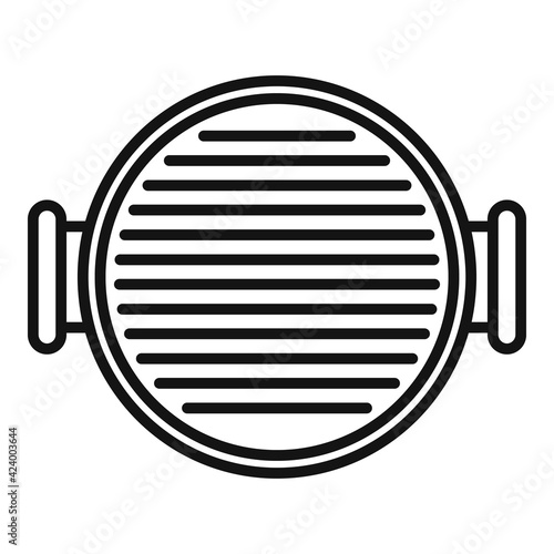 Top view brazier icon, outline style