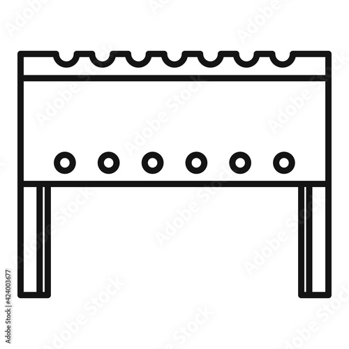 Hot brazier icon, outline style