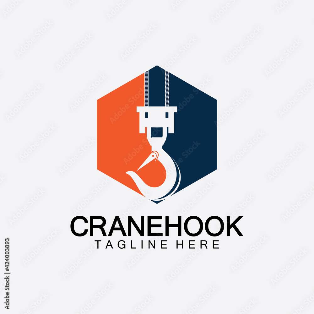 Crane hook logo icon vector illustration design template Crane hook logo icon vector illustration design template