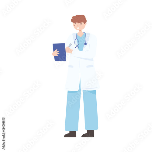 doctor with clipboard
