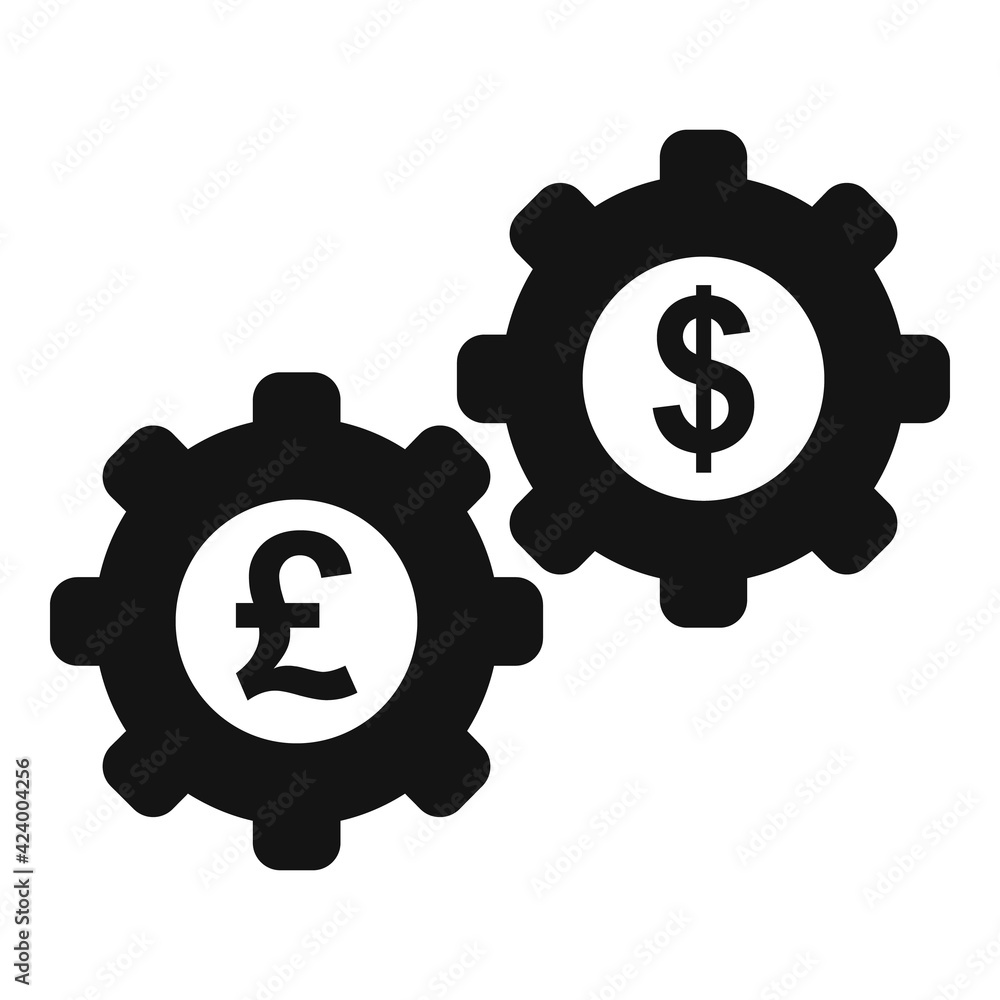 Credit money gear icon, simple style Credit money gear icon, simple style