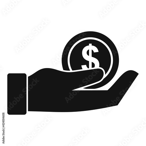 Care money credit icon, simple style
