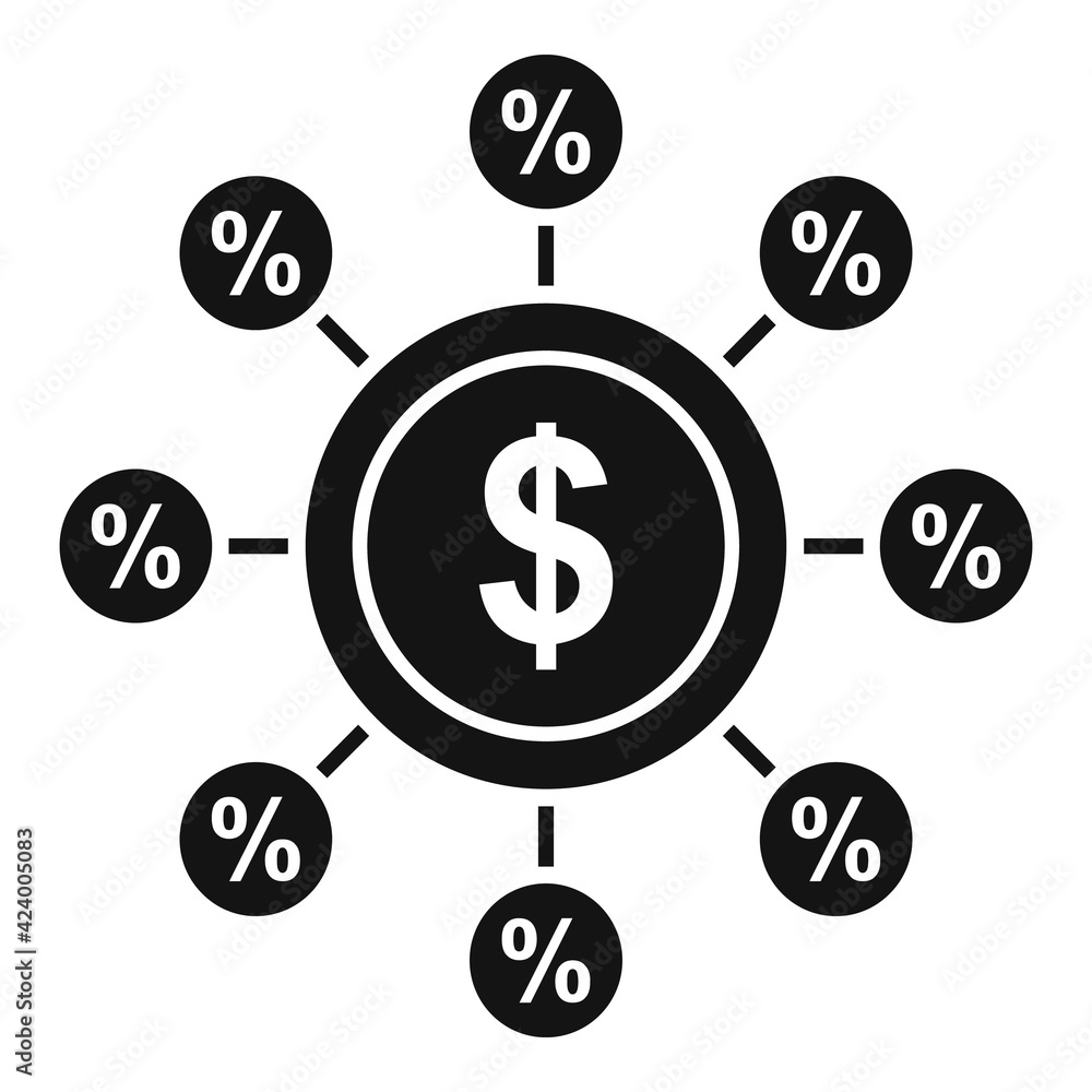 Credit scheme star icon, simple style Credit scheme star icon, simple style