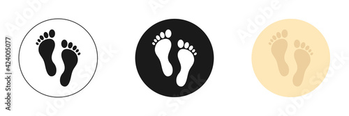 Set of web icons for feet flat design.