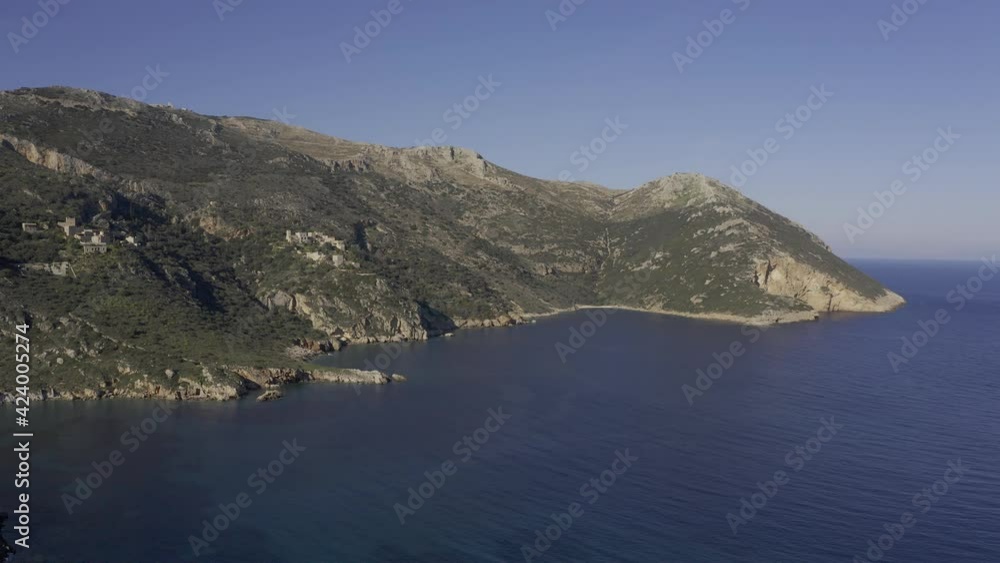 Aerial Around Porto Kagio, Peloponnes, Greece Aerial Around Porto Kagio, Peloponnes, Greece