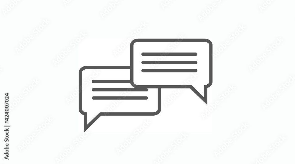 Talk or Conversation Icon. Vector isolated illustration of talking bubbles Talk or Conversation Icon. Vector isolated illustration of talking bubbles