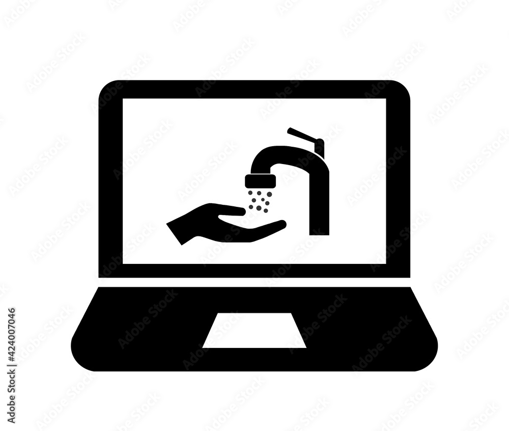 Se laver les mains dans un ordinateur portable Se laver les mains dans un ordinateur portable