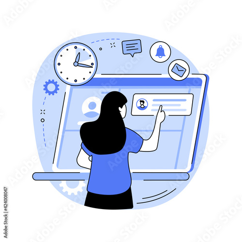 Account administrator abstract concept vector illustration.