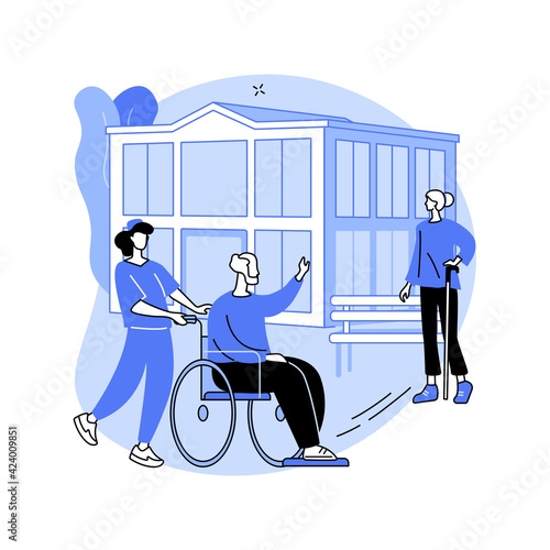 Nursing home abstract concept vector illustration.