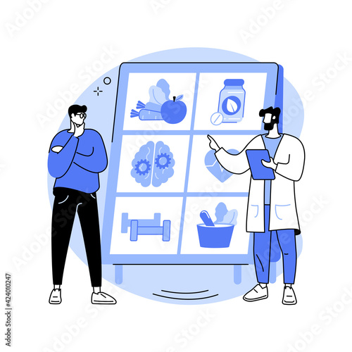 Holistic medicine abstract concept vector illustration.
