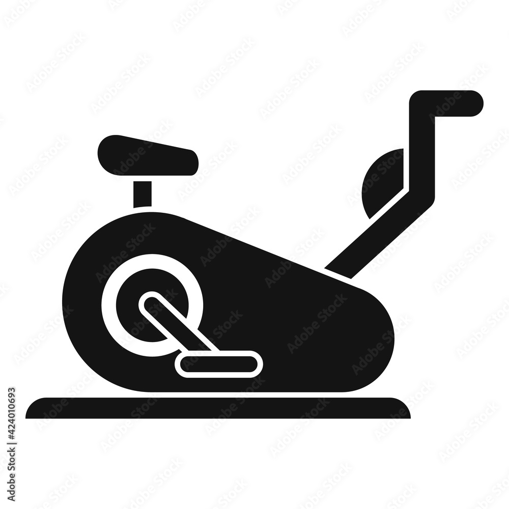Gym bike icon, simple style Gym bike icon, simple style