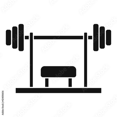 Gym professional bench icon, simple style