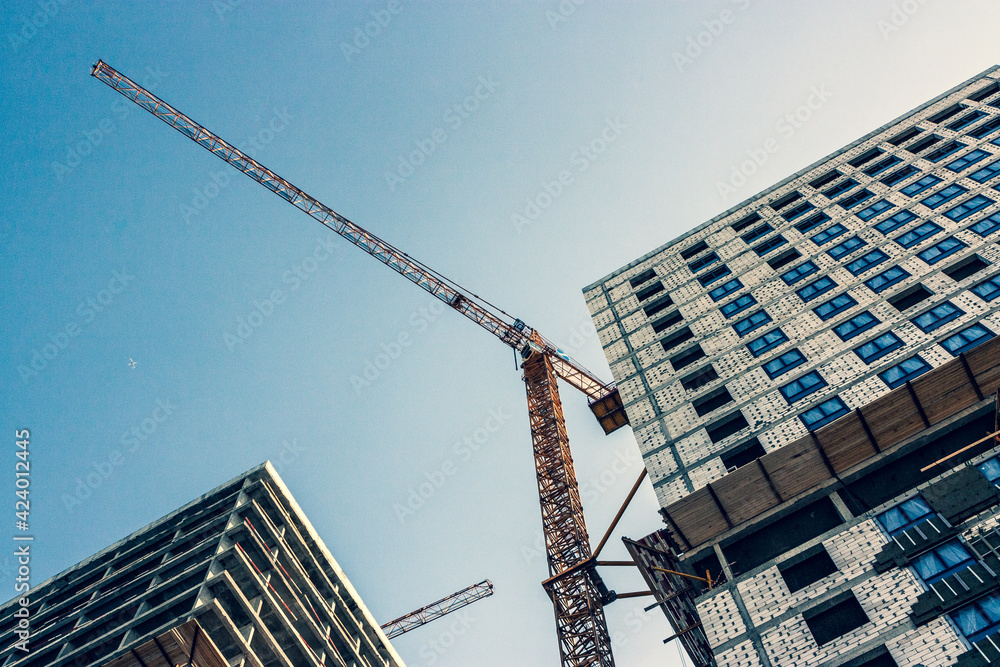 Fototapeta premium Building of a new appartement block