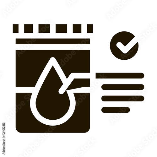 regular urine test in vitro glyph icon vector. regular urine test in vitro sign. isolated symbol illustration