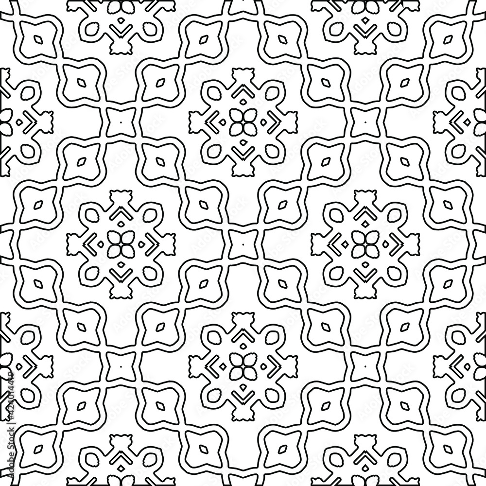 Geometric vector pattern with triangular elements. Seamless abstract ornament for wallpapers and backgrounds. Black and white colors. Geometric vector pattern with triangular elements. Seamless abstract ornament for wallpapers and backgrounds. Black and white colors.