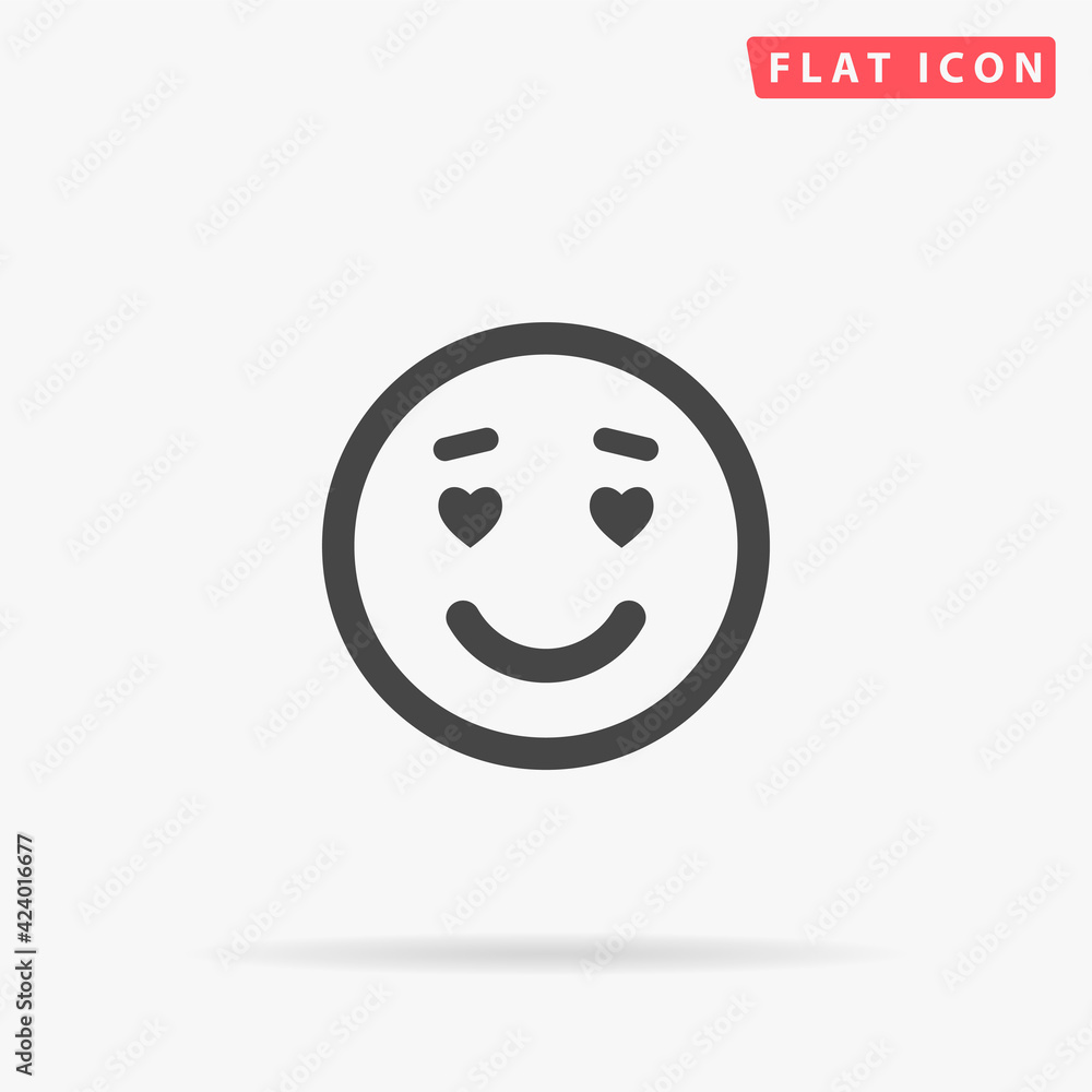 Fototapeta premium Lover Face flat vector icon