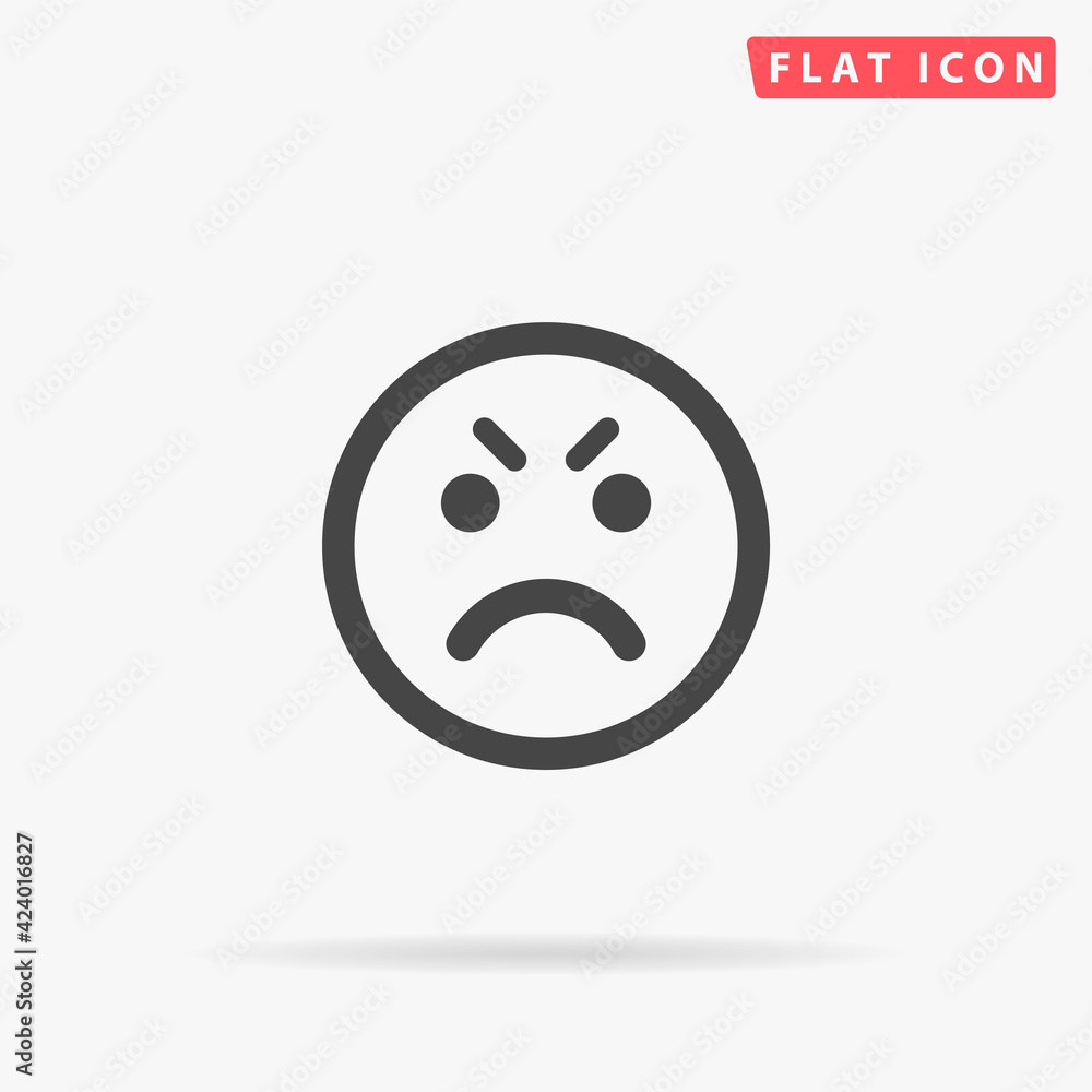 Rage Face flat vector icon Rage Face flat vector icon