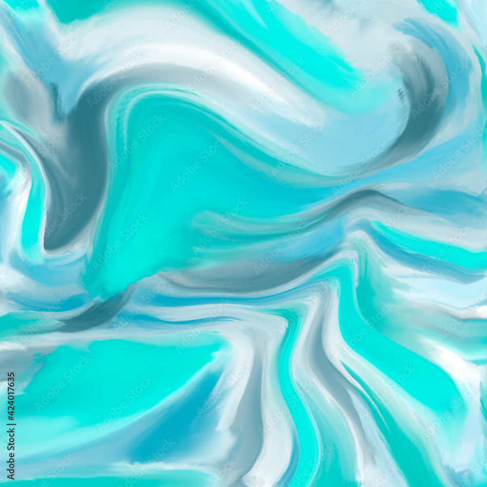 Obraz premium Light, floating background of shades of blue, stripes of blue. Streams of watery paint, watercolors, fluid art, soft color mixing. Lightweight, effortless waves, texture.