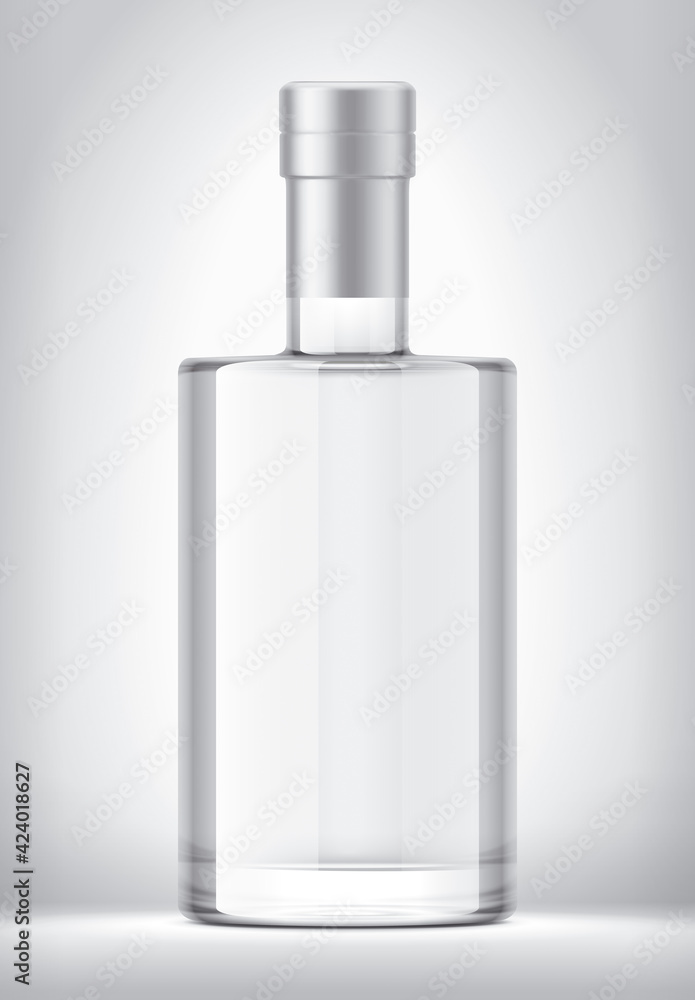 Glass Bottle on background. Foil version. Glass Bottle on background. Foil version.