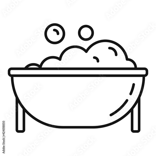 Healthy jacuzzi icon, outline style