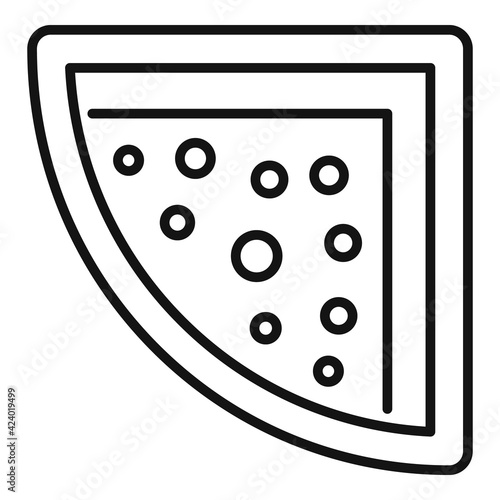 Top view jacuzzi icon, outline style