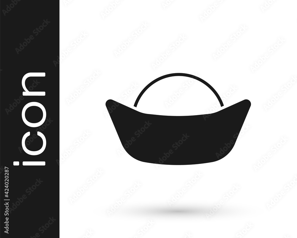 Black Sushi icon isolated on white background. Traditional Japanese food. Vector Black Sushi icon isolated on white background. Traditional Japanese food. Vector