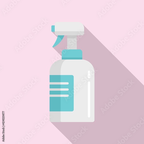 Antibacterial spray icon, flat style