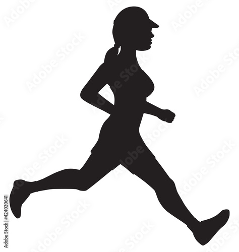 Female Jogger in Silhouette