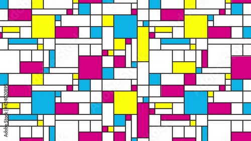 Geometric background. Animated Texture. 4K loop animation. 幾何学パターン ループ動画