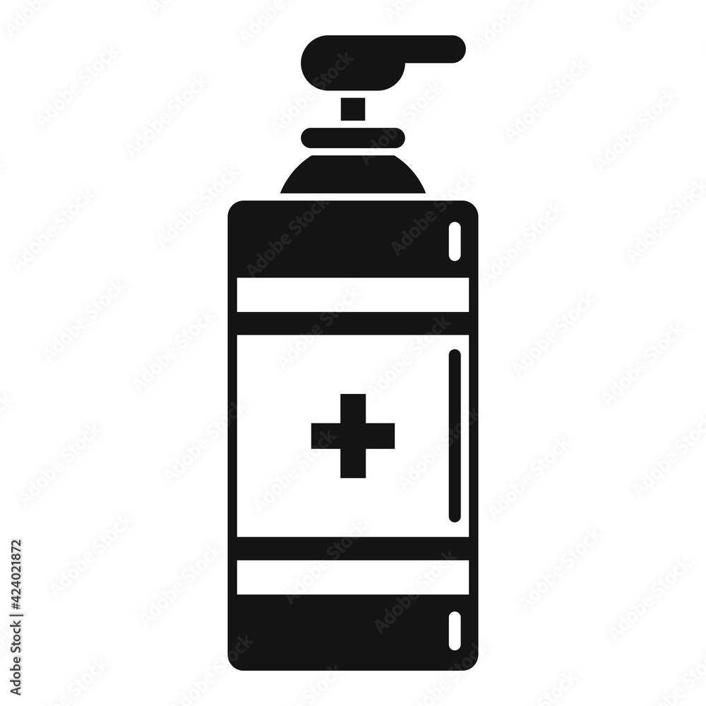 Antiseptic gel dispenser icon, simple style Antiseptic gel dispenser icon, simple style