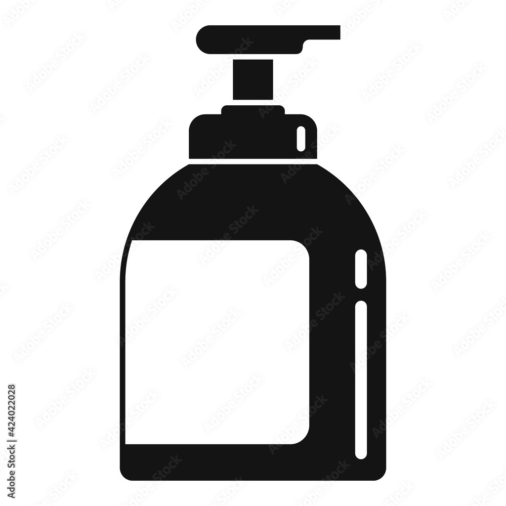 Antiseptic hand clean icon, simple style Antiseptic hand clean icon, simple style