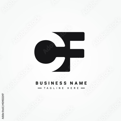 CF Initial Letter Logo - Minimal Vector Logo