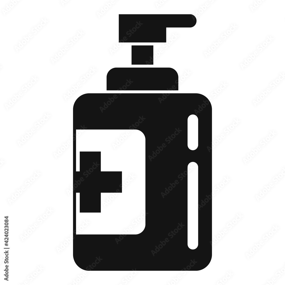 Bacteria antiseptic icon, simple style Bacteria antiseptic icon, simple style