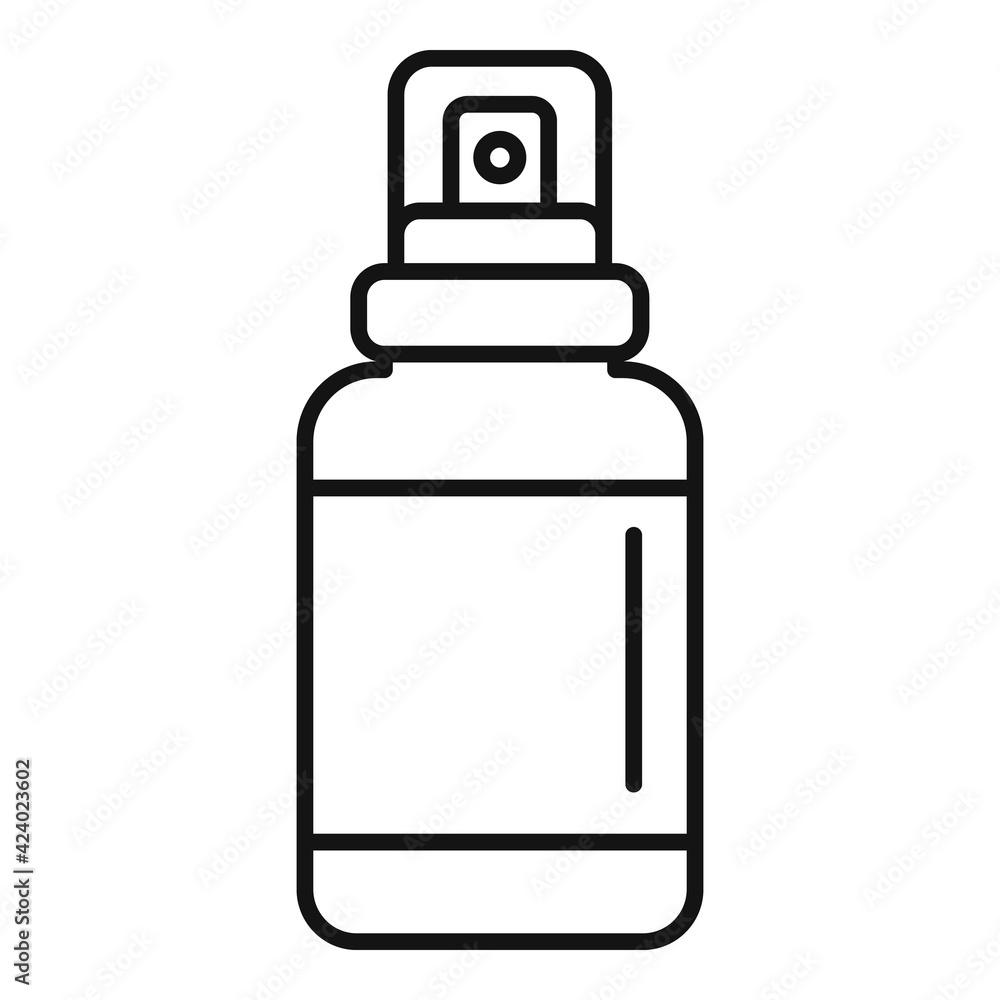 Foam antiseptic icon, outline style Foam antiseptic icon, outline style