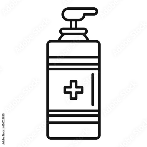 Antiseptic gel dispenser icon, outline style