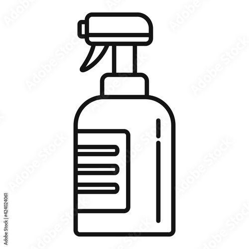 Antibacterial spray icon, outline style