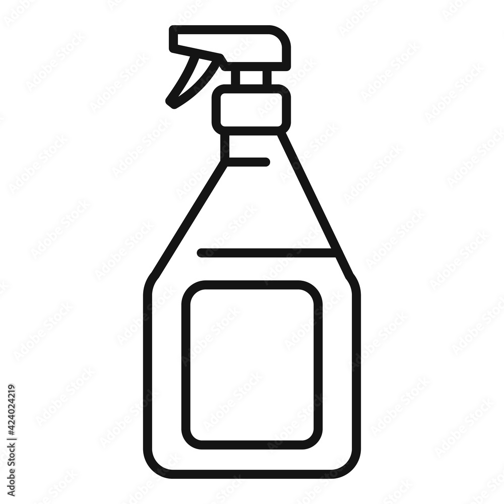 Disinfect spray icon, outline style