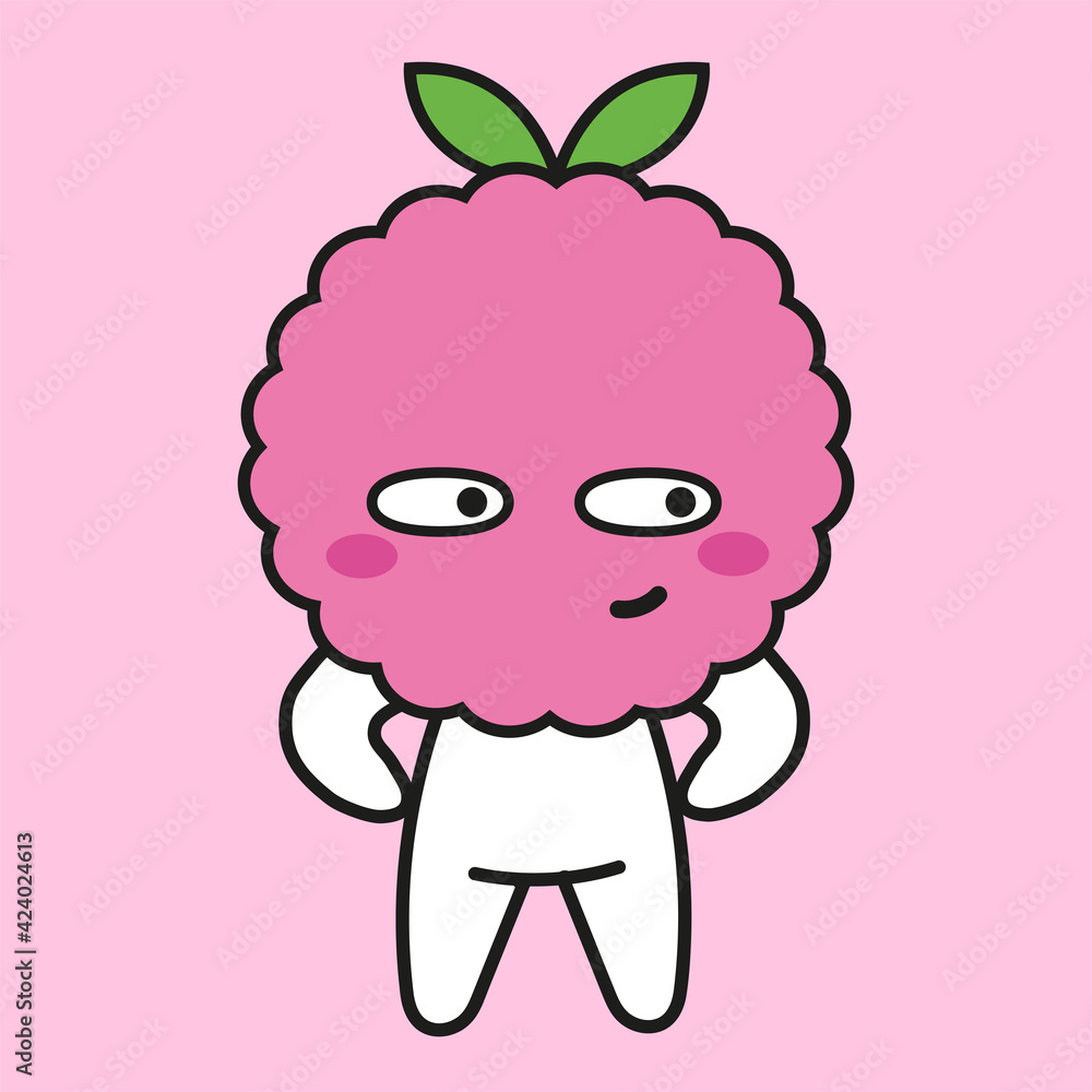 Obraz premium raspberry mascot